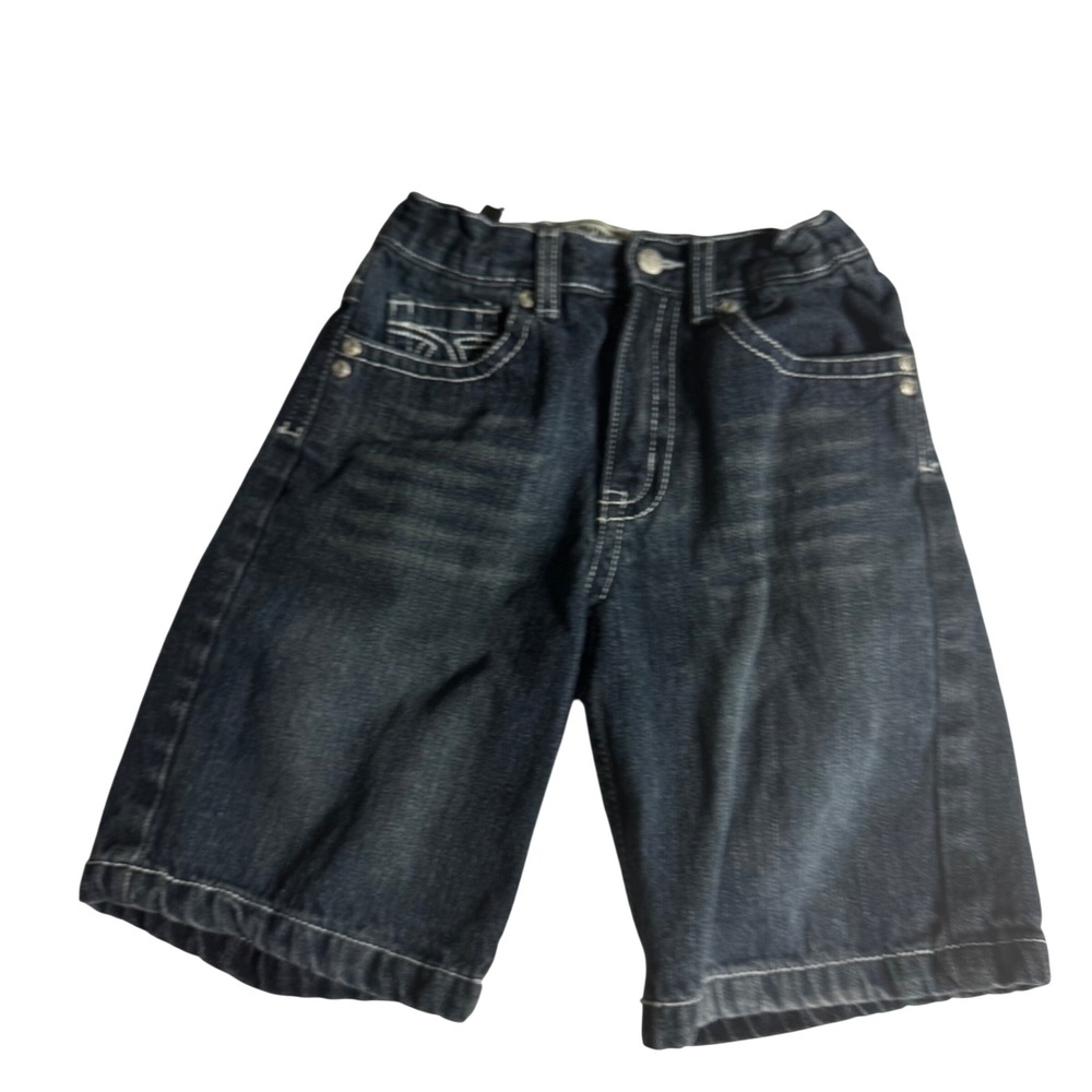 Avirex Boys Denim Shorts Dark Wash Contrast Stitch Size 7X‎